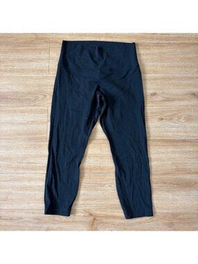 Lululemon Athletic Align High Rise Crop Yoga Pants 23” Black Women’s Size 10